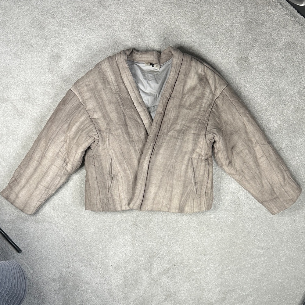 Saalt Studio Beige Quilted Jacket